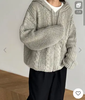 CANAL JEAN 니트 후드티