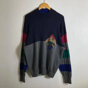 00's 빈티지 니트 네이비 아카이브 그런지 y2k 새상품급