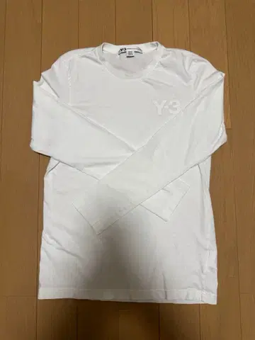 Y-3 화이트 긴팔 티셔츠