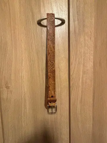 브라운 가죽 벨트 천연 가죽 웨스턴 벨트 카우보이 벨트