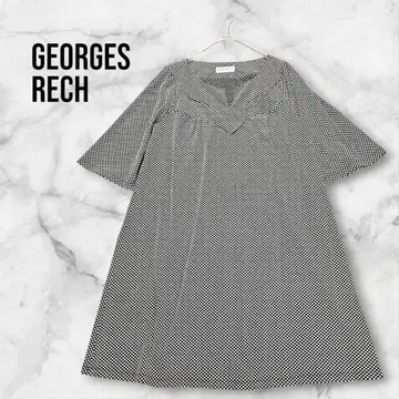 조르주레슈 미니 기장 원피스 롱 기장 튜닉 오부 소매 도트 깔끔한