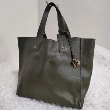 FURLA 훌라 핸드백 토트백 천연 가죽 카키 그린