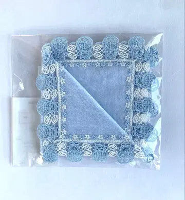 [ 미사용 새상품 ] 치카자와 레이스 타월 손수건 아이엠 도라에몽 블루