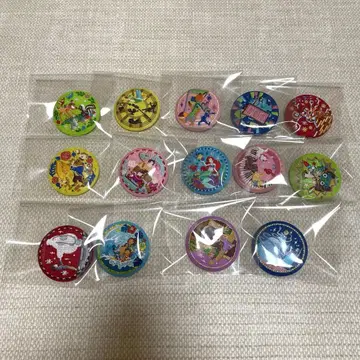 디즈니 자수 캔뱃지 2종 14개 세미 컴프