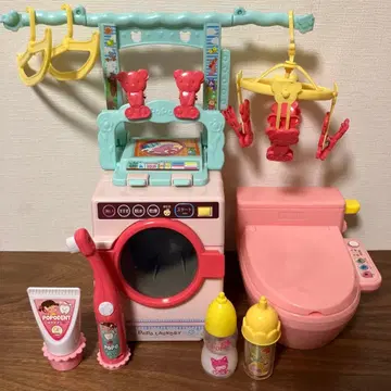 포포짱 런드리 화장실 칫솔 밀크 주스 일괄 세트