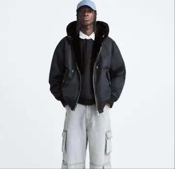 XL [ 완판템 ] ZARA 자라 리버서블 봄버 자켓 2way