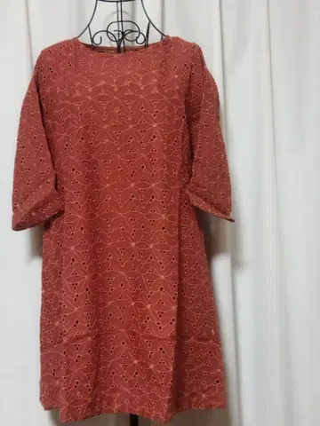 GA-ON 가온 자수 오렌지 튜닉 이너 포함 MALAIKA