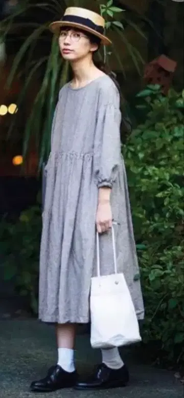 Sunny Clouds kazumi 깅엄 체크 롱 원피스