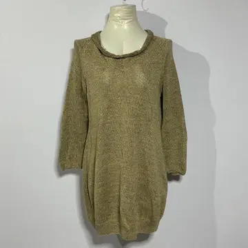 잔니로 주디체 롱 니트 티셔츠 튜닉 [ LL 상당 ] 베이지 계열