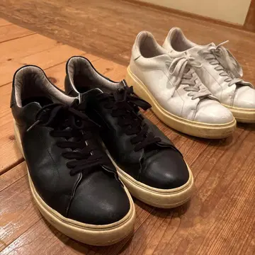 패트릭 PATRICK 크루즈 라인 제노바 가죽 스니커즈 블랙 화이트