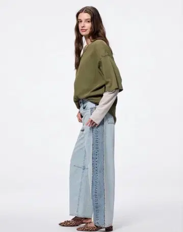 GU 2톤 배럴 레그 청바지 (기장 표준 71.0~75.0cm)