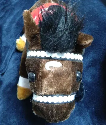 봉제 인형 말 빨간색 태그 포함