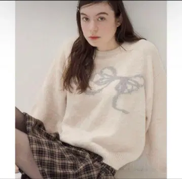 muguet lame ribbon knit