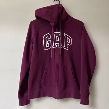 GAP 버건디 집업 후드티, 속기모, M