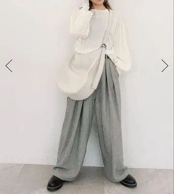 니코앤드 헤링본 2턱 페인터 팬츠 L