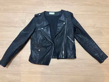 블랙 가죽 라이더 자켓 M 사이즈