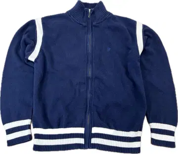 active 네이비 집업 니트 스웨터