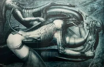 Necronom V H.R. 기거 친필 사인 포스터