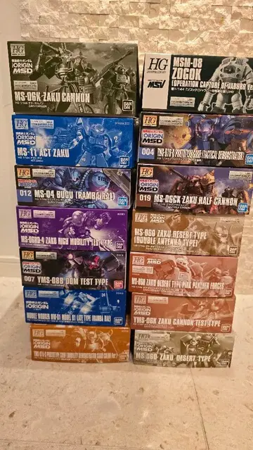HG ORIGIN MSD MSV 지온계 건담 프라모델 14종 묶음 판매
