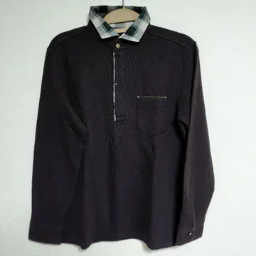 JOSEPH ABBOUD 조셉 아부드 블랙 체크 옷깃 남성용 피케 셔츠