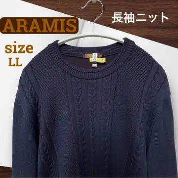 ARARIS 긴팔 니트 아라미스 케이블 짜임 니트 플레이팅 짜임 LL