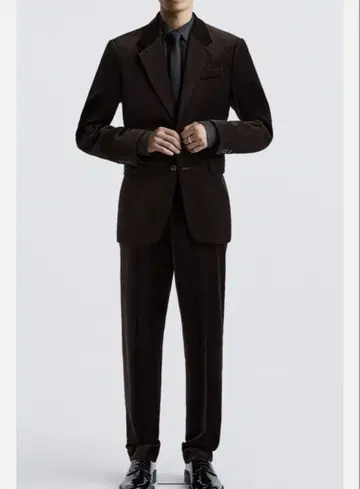 새상품 ZARA 자라 다크 브라운 벨벳 슬랙스