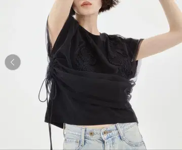 MURRAL embroidered tulle layered tops