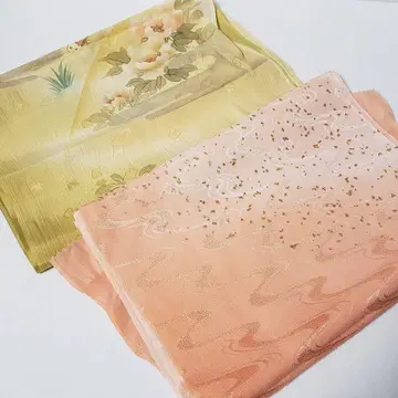 (0823) 오비 장식 천 2점 묶음 판매 기모노 일본 의류 잡화