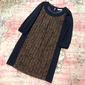 새상품 KATHARINEROSS 네이비 트위드풍 원피스 M 일본제