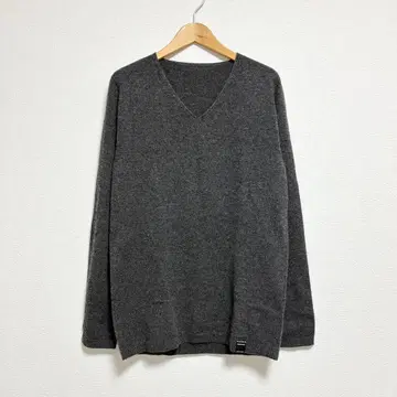 NUONE/누완 캐시미어 실크 V넥 니트 고급 그레이 사이즈 2