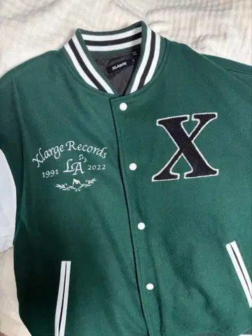 XLARGE 바시티 자켓 XL 사이즈 다크 그린