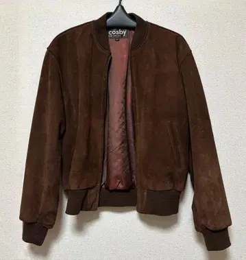 90s Cosby 스웨이드 자켓 블루종 짙은 갈색 38 M