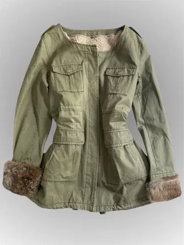 00s 그런지 모즈 코트 페어리 그런지 퍼 모리걸 헤이세이 갸루