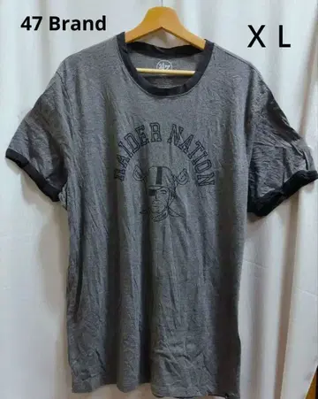레어 47 Brand x NFL 라스베이거스 레이더스 링거T셔츠 XL