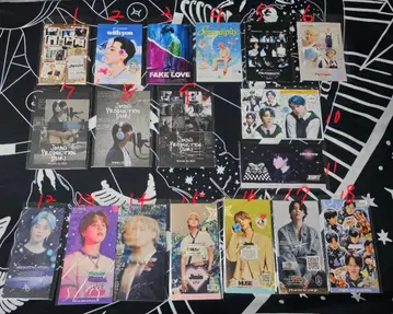 지민 엽서 사진 티켓 BTS 한국 제작자 굿즈