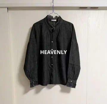 HEAVENLY 데님 프릴 셔츠