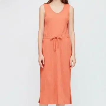 2607 [ UNIQLO ] 포인트 라운지 원피스 (S) 살몬 핑크