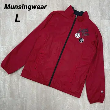 [ 먼싱웨어 ] 나일론 자켓 로고 와펜 레드 L 사이즈