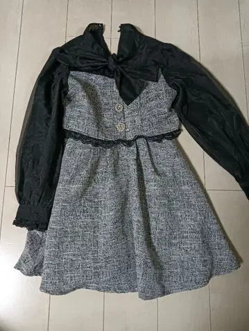 ROJITA 트위드 블랙 그레이 원피스 로지타