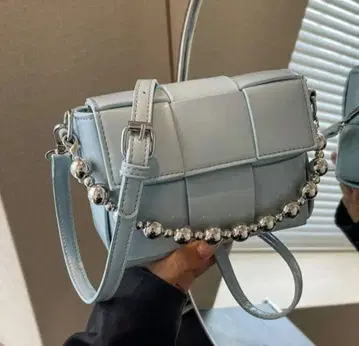 라이트 블루 숄더백 A89