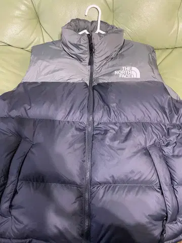 THE NORTH FACE 다운 베스트 L 그레이/네이비