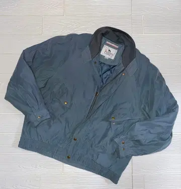 00s Y2K 빈티지 아카이브 블루종 스웨이드 느낌 짧은 기장 구제 의류