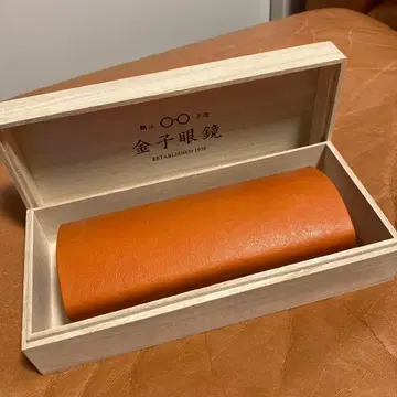 미사용 새상품 금자안경 안경 케이스 오동나무 상자 오렌지