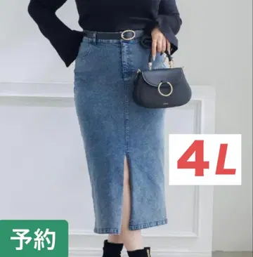 시마무라 데님 스커트 4L 빅 사이즈