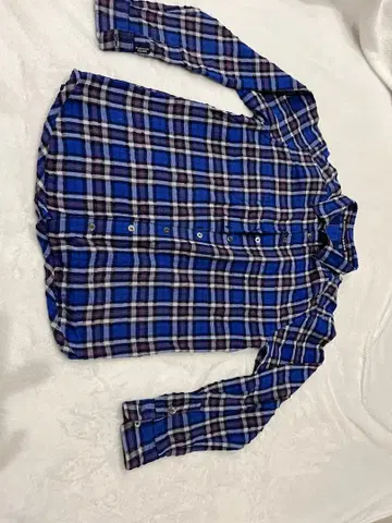 Mademoiselle NonNon 체크 무늬 긴팔 셔츠