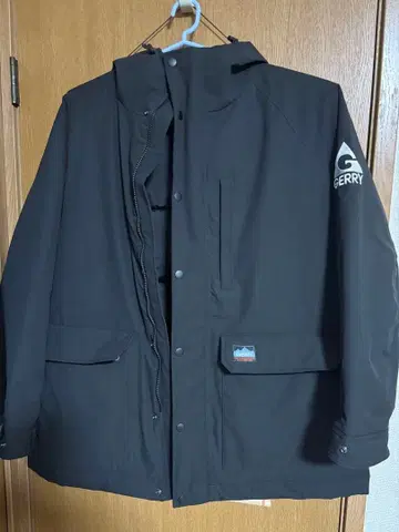 GERRY/자수 로고 오버 사이즈 후드 패딩 자켓