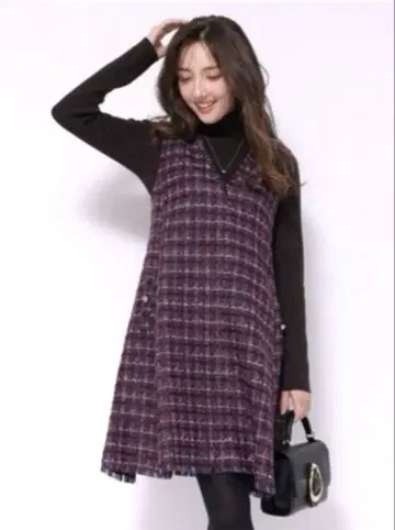 Apuweiser-riche 플레어 트위드 점프 스커트