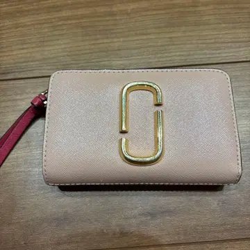 MARC JACOBS 이단 접이식 지갑 핑크 베이지