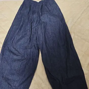 카구레 데님 볼륨 이지 팬츠