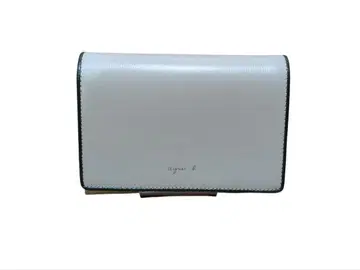 [ 미사용 ] 에네스베 이단 접이식 지갑 가마구치 그린 그레이 바이컬러